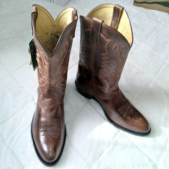 XWIDE Smoky Mountain Mens Western Cowboy Boot, Denver sz 10.5 EE 14 EE Brown NIB - Picture 4 of 16